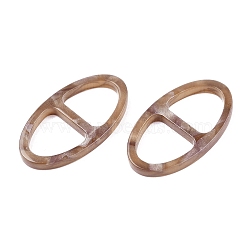 Acrylic Buckles, Oval, Saddle Brown, 31.5x17.6x3mm, Hole: 12.5x12mm(KY-L080-025)