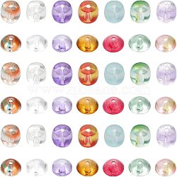 CHGCRAFT 280pcs 14 Style Transparent Glass Beads, Barrel & Abacus/Disc, Mixed Color, 7.5~8.5x4.5~6mm, Hole: 1.5~1.6mm, 20pcs/style(GLAA-CA0001-49)