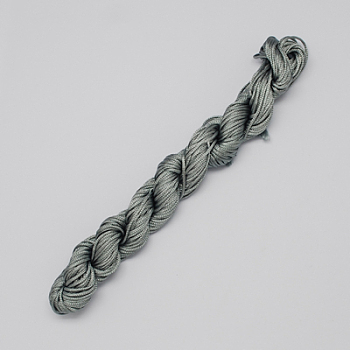 Nylon Thread, Nylon Jewelry Cord for Custom Woven Bracelets Making, Gray, 2mm, about 13.12 yards(12m)/bundle, 10bundles/bag, about 131.23 yards(120m)/bag