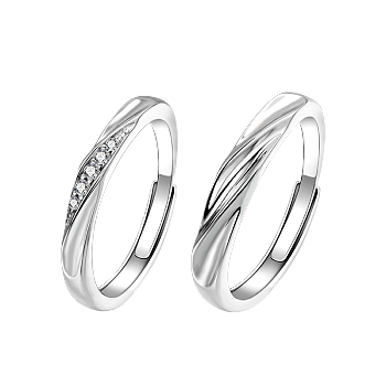 S925 Silver Mobius Ring Couple Ring Adjustable Size Gift