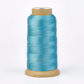 Polyester Thread, for Custom Woven Jewelry Making, Dark Turquoise, 0.7mm, about 310m/roll