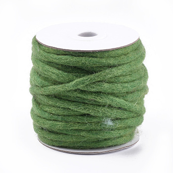 100% Handmade Wool Yarn, Green, 3~6mm, about 20m/roll
