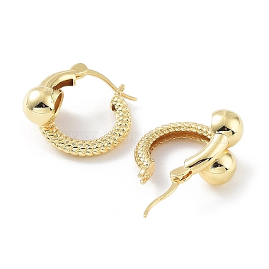 Round Rack Plating Brass Hoop Earrings for Women(KK-Z038-04G)-2