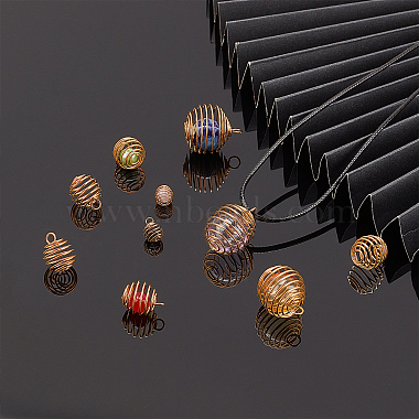 комплекты ожерелья с подвесками из проволоки своими руками(DIY-PH0003-04)-6