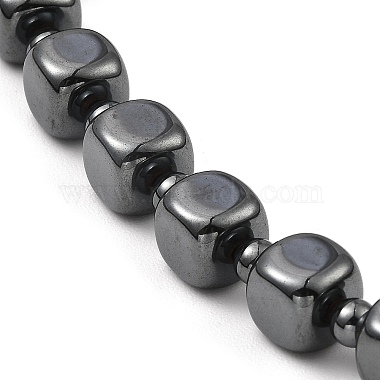 Synthetic Non-Magnetic Hematite Beaded Bracelets(BJEW-E084-06)-2