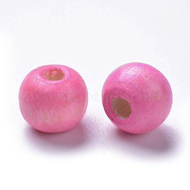 Dyed Natural Wood Beads(WOOD-Q006-8mm-07-LF)-2