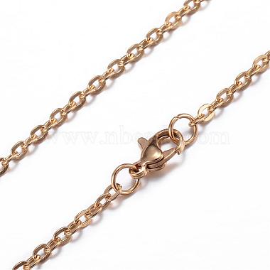 304 Stainless Steel Cable Chain Necklaces(NJEW-P147-07)-3