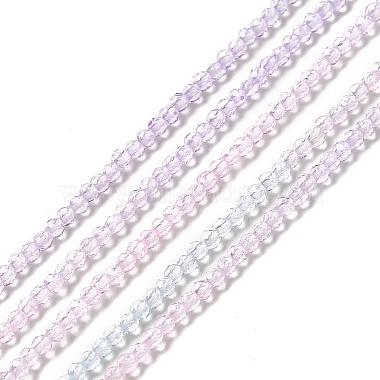 Transparent Gradient Color Glass Beads Strands(GLAA-H021-01A-06)-2