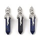 Natural & Synthetic Mixed Gemstone Pointed Pendants(G-Z033-15P)-2