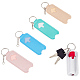 WADORN 5Pcs 5 Colors Portable PU Imitation Leather Chapstick Keychain Holder(AJEW-WR0001-37)-1