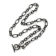Ожерелья-цепочки Figaro унисекс 304 из нержавеющей стали(NJEW-H215-03EB)-1
