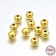 Real 24K Gold Plated Sterling Silver Round Beads(X-STER-E040-01A)-1