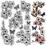 Plastic Stamps, for DIY Scrapbooking, Photo Album Decorative, Cards Making, Stamp Sheets, Flower, 160x110mm(DIY-WH20018-0164)
