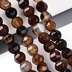 Dyed Natural Agate Beads Strands, Lantern, Coconut Brown, 9~10x10~11x10~11mm, Hole: 0.7~0.8mm, about 38pcs/strand, 14.17~14.37''(36~36.5cm)(G-T144-50A-02)