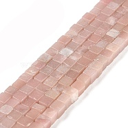 Natural Pink Opal Beads Strands, Cube, 4~4.5x4~4.5x4~4.5mm, Hole: 0.8mm, about 90pcs/strand, 15.20~15.35 inch(38.6~39cm)(G-G002-A04)