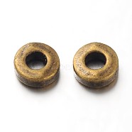 Tibetan Style Alloy Beads, Lead Free and Cadmium Free and Nickel Free, Donut, Antique Bronze, 6x2mm, Hole: 2.5mm.(K0NXR072)