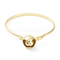 Rack Plating Brass Round Link Bangle for Women, Cadmium Free & Lead Free, Real 18K Gold Plated, Inner Diameter: 2x2-1/4 inch(5x5.7cm)(BJEW-B070-03G)