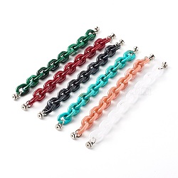 Acrylic Cable Chain Phone Case Chain, Anti-Slip Phone Finger Strap, Phone Grip Holder for DIY Phone Case Decoration, Platinum, Mixed Color, 18cm(HJEW-JM00484)