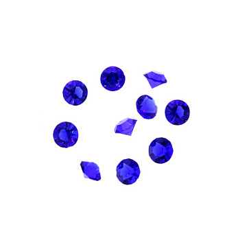 Glass Rhinestone Cabochons, DIY Accessories for Jewelry Pendant Making, Birthstone Color Style Rhinestone, Diamond Shape, Sapphire, 4mm, 20pcs/bag