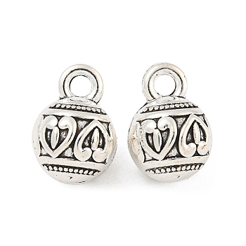 Tibetan Style Alloy Charms, Cadmium Free & Lead Free, Bell, Antique Silver, 13x9.5mm, Hole: 2mm, about 350Pcs/1000G