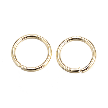 304 Stainless Steel Jump Rings, Open Jump Rings, Golden, 18 Gauge, 8x1mm, Inner Diameter: 6mm