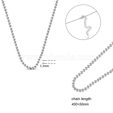 SHEGRACE Rhodium Plated 925 Sterling Silver Curb Chain Necklaces(JN988A)-2