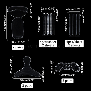 ahademaker 6 paires de poignées de talon en silicone(AJEW-GA0005-26)-2
