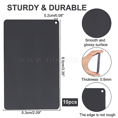 nbeads 10個の長方形アルミニウム空白タグ(DIY-NB0006-38B)-7