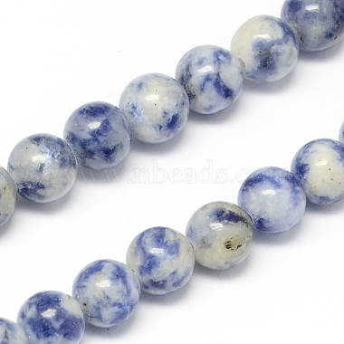 4mm RoyalBlue Round Blue Spot Stone Beads