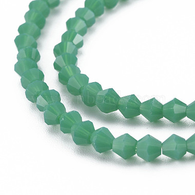 Chapelets de perles en verre opaque de couleur unie(GLAA-Q080-4mm-B06)-3