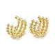 Rack Plating Brass Triple Lines Cuff Earrings(EJEW-D073-05G)-1