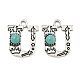 Synthetic Turquoise & Alloy Pendants(PALLOY-H146-01AS-U)-1