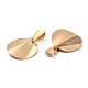 Twist Flat Round Iron Stud Earrings for Girl Women(EJEW-I258-09KCG)-2