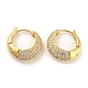 Brass Micro Pave Cubic Zirconia Hoop Earrings(EJEW-C066-06G)-1