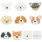 36Pcs 9 Styles Acrylic & Iron Lapel Pins for Backpack Clothes, Dog, Platinum, Mixed Color, 26~29.5x27~37mm, 4pcs/style(JEWB-CJ0003-59)