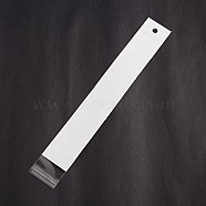 Rectangle OPP Cellophane Bags, White, 29x4cm, Unilateral Thickness: 0.035mm, Hole: 6mm, Inner Measure: 24x4cm(OPC-F001-01B)