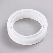 Bangle Resin Casting Silicone Molds, for UV Resin, Epoxy Resin Jewelry Making, White, 80x18mm, Inner Diameter: 62mm(DIY-WH0162-47B)