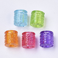 Transparent Acrylic Beads, Dyed, Column, Mixed Color, 9.5x9mm, Hole: 3mm, about 930pcs/500g(TACR-T015-033)