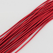 Elastic Cord, with Fibre Outside and Rubber Inside, Red, 2.5mm, about 87.48 yards(80m)/bundle(EC-R004-2.5mm-11)