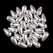 ABS Plastic Imitation Shell Pearl Beads, Teardrop, Seashell Color, 22x12x12mm, Hole: 1.5mm(X-KY-S171-18H)