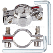2 Sets 304 Stainless Steel Clamps, with Screws, for Water Pipe, Plumbing and Automotive Supplies, Stainless Steel Color, 64x24x3.5mm(FIND-GF0002-77)
