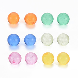 Transparent Acrylic Beads, No Hole, Round, Mixed Color, 3.5mm, about 17000pcs/500g(MACR-S373-62B-M)