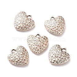 Alloy Heart Pendants, Light Gold, 18x18x5mm, Hole: 3mm(PALLOY-E415-06LG-AAA)