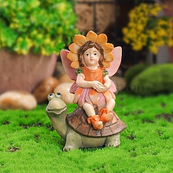 Resin Figurines Display Decorations, Micro Landscape Garden Decoration, Angel & Fairy, 55x43x80mm(WG93642-03)