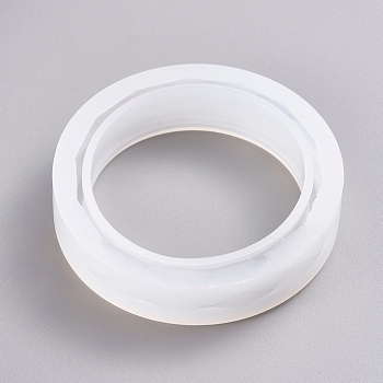 Bangle Resin Casting Silicone Molds, for UV Resin, Epoxy Resin Jewelry Making, White, 80x18mm, Inner Diameter: 62mm