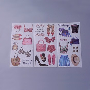 Scrapbook Stickers, Self Adhesive Picture Stickers, Costume Pattern, Colorful, 200x100mm