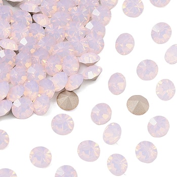 Preciosa&reg MAXIMA Crystal Round Stones, Czech Crystal, Dura Foiling, Round(431 11 615 Chaton), 71350 Rose Opal, SS6/PP13(1.9~2.1mm)