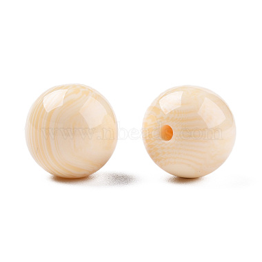 Bisque Round Resin Beads