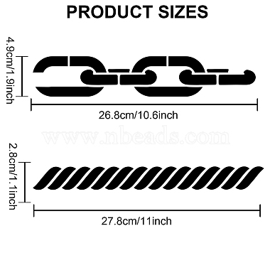 US 1Pc Chain PET Hollow Out Drawing Painting Stencils(DIY-MA0002-38D)-2