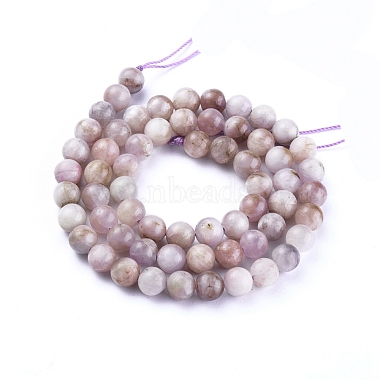 Round Natural Kunzite Beads Strands(G-K068-28-6mm)-5
